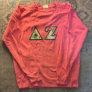 Comfort Colors Vintage Delta Zeta Embroidered Sweatshirt